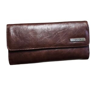 Kenneth Cole Reaction Brown Leather Continental Wallet